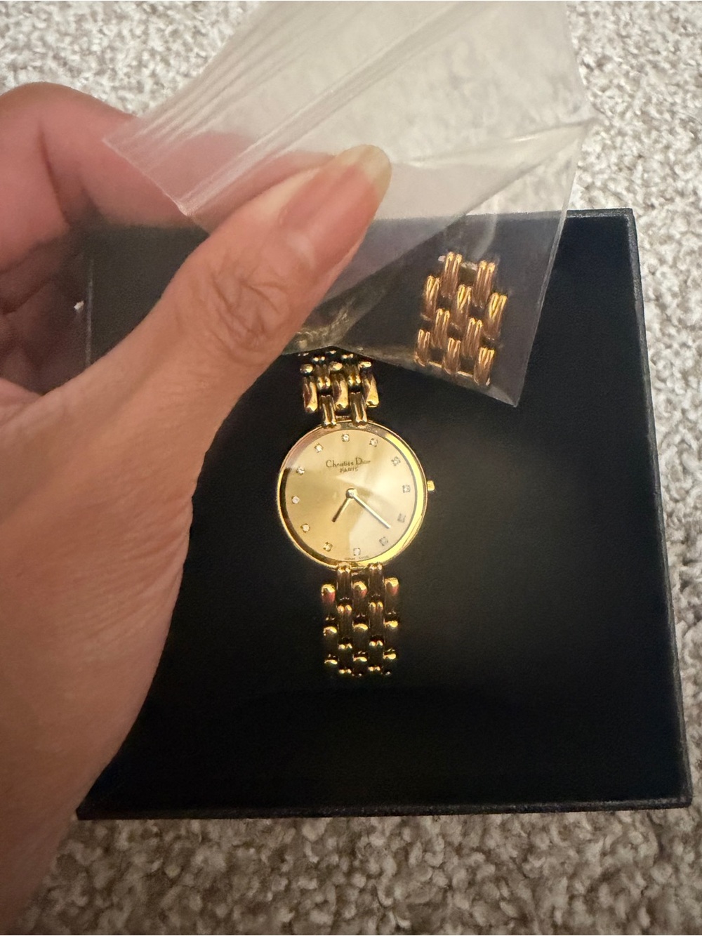 “Preloved” Dior Gold-Tone Women's Bracelet Watch